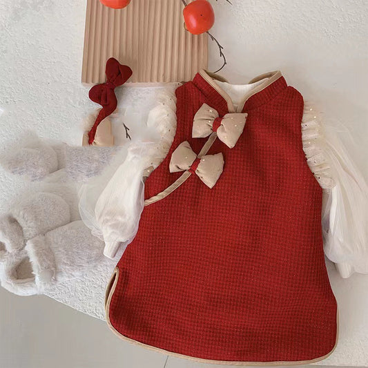Conjunto Falda Acolchada de Año Nuevo - Dos Piezas Elegantes
