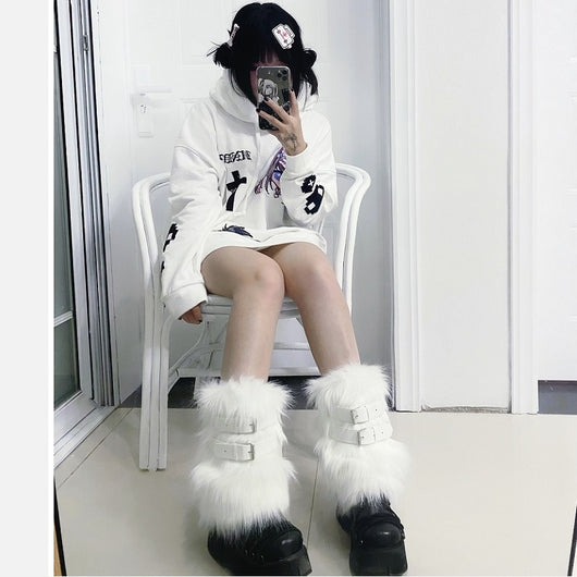 Calcetines Punk Harajuku Milenio con Hebillas de Cuero - Image 8