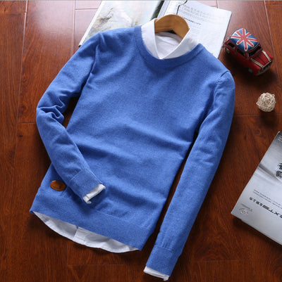 Suéter Clásico de Cuello Redondo para Hombre en Colores Lisos - Image 12