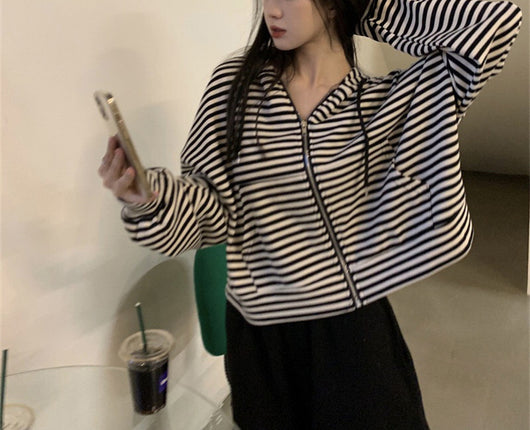Sudadera Holgada a Rayas con Estilo Relajado - Image 21