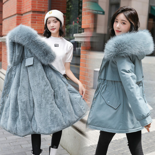 Abrigo Acolchado con Cuello de Piel Sintética - Parka Gruesa de Algodón - Image 22