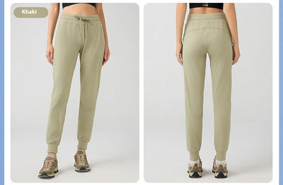 Pantalones Yoga Cintura Alta Mujer con Cordón Secado Rápido Elásticos - Image 18