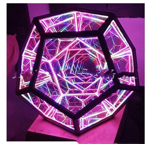Lámpara Proyector Galaxia LED - Luz Nocturna Dodecaedro Infinito Multicolor - Image 3