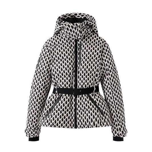 Chaqueta Acolchada Reductora con Cinturón para Mujer