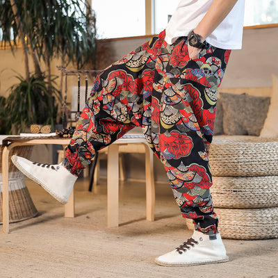 Pantalones Nepal de Lino Estilo Asiático con Cintura Baja - Image 4