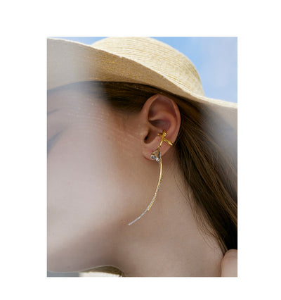 Aretes de Flores Retro Lujo de Nicho para Mujer con Borlas - Image 12