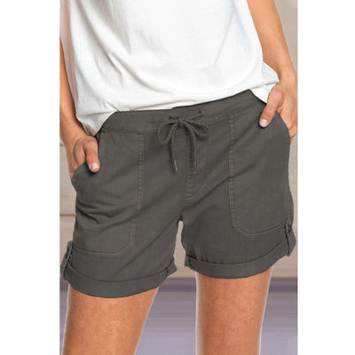 Shorts Casuales de Verano con Cordones y Corte Recto - Image 4