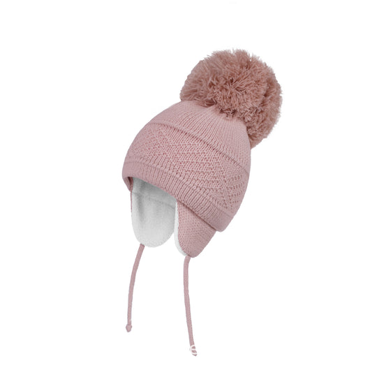 Gorro Tejido Liso con Pompón Peludo Extragrande - Image 10