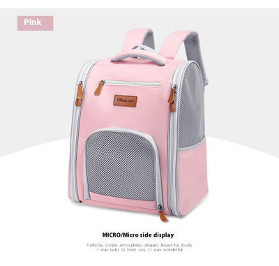Mochila Transportadora Respirable para Mascotas - Plegable y Portátil - Image 20