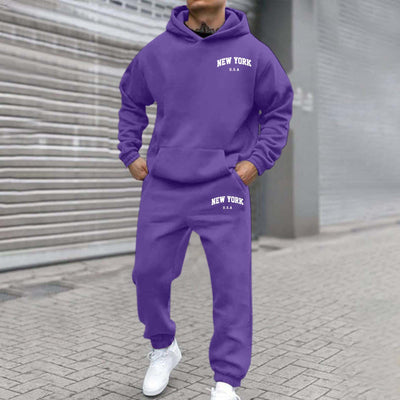 Sudadera con Capucha Forrada en Polar con Diseño Estampado para Hombre - Image 3