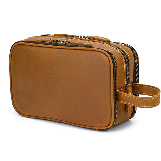 Bolsa de Viaje para Cosméticos de Cuero con Gran Capacidad