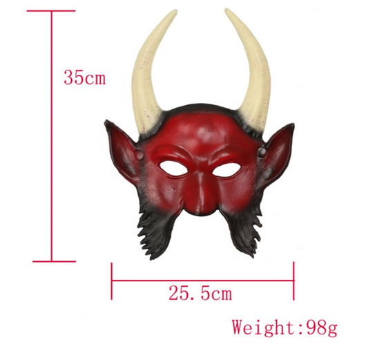 Máscara de Demonio con Cuernos para Halloween - Rostro Fantasmal Aterrador - Image 7