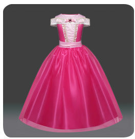 Vestido Princesa Niña Elegante Color Sólido - Image 7