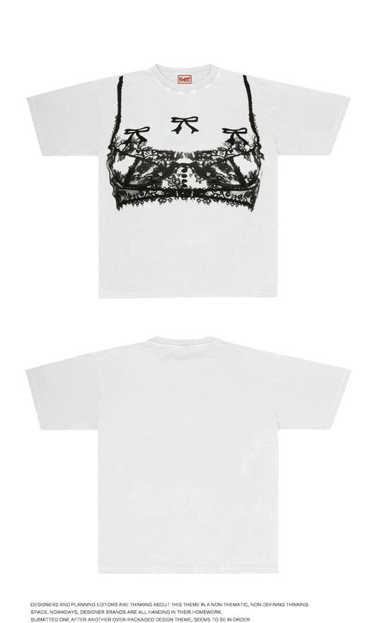 Blusa Gótica Blanca con Estampado Adorable - Image 3