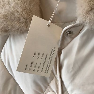 Chaqueta Acolchada para Mujer con Cuello de Piel y Diseño Rombo - Image 23