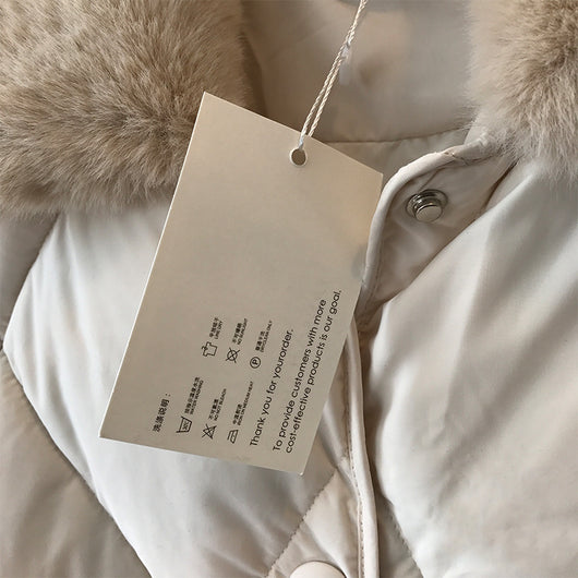 Chaqueta Acolchada para Mujer con Cuello de Piel y Diseño Rombo - Image 23