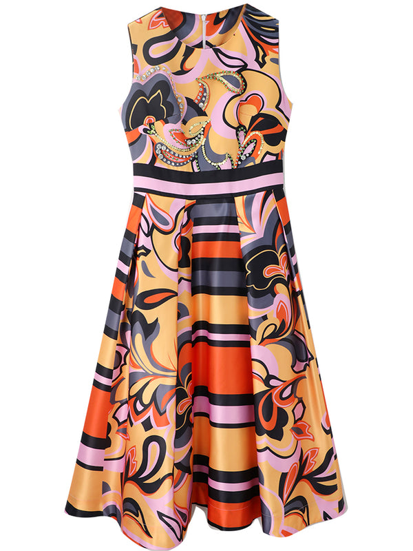 Vestido Estilo Francés con Estampa Elegante y Cintura Ajustada - Image 8