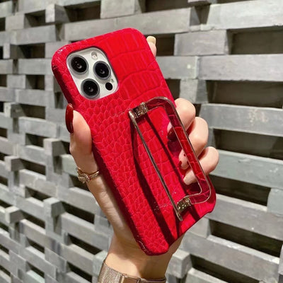 Funda para Teléfono con Textura de Cuero y Hebilla Metálica Cuadrada - Image 16