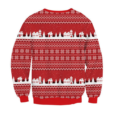 Suéter Navideño Unisex con Estampado 3D de Cuello Redondo - Image 19