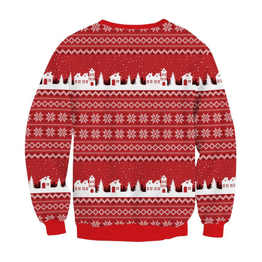 Suéter Navideño Unisex con Estampado 3D de Cuello Redondo - Image 19