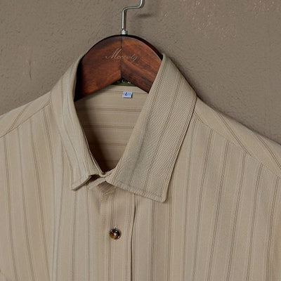 Camisa Vintage a Rayas para Hombre - Primavera y Otoño - Image 3