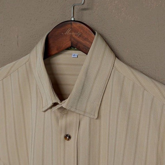Camisa Vintage a Rayas para Hombre - Primavera y Otoño - Image 3