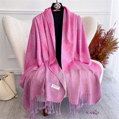 Bufanda Bohemia Cashmere Otoño Mujer Diseño Jacquard Pashmina - Image 12