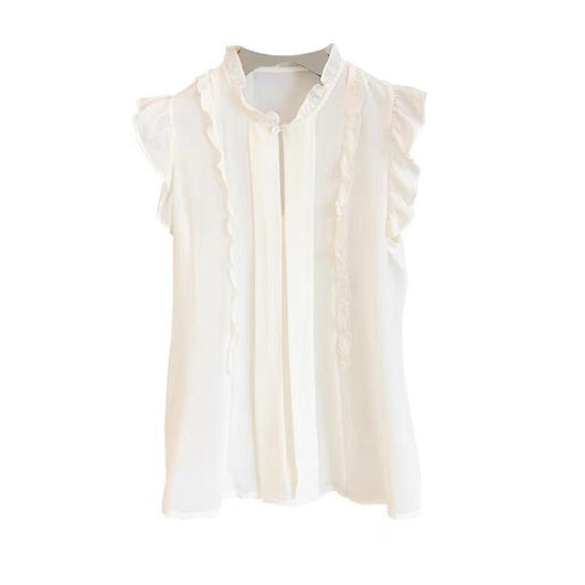 Blusa de Seda Blanca para Mujer - Diseño Elegante en Chifón - Image 3