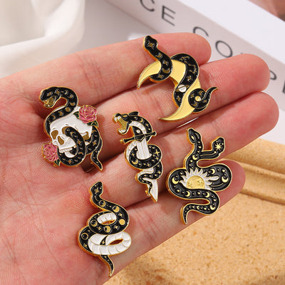 Broche Serpiente Adorable en Aleación con Efecto Goteo para Parejas - Image 6