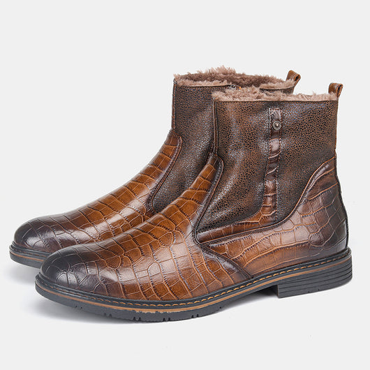 Zapatos Retro Plus de Ante Cálido para Hombre - Caña Alta - Image 11