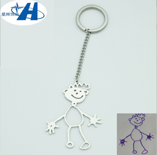 Llavero Personalizado con Dibujo de Niños Pintado a Mano - Image 12