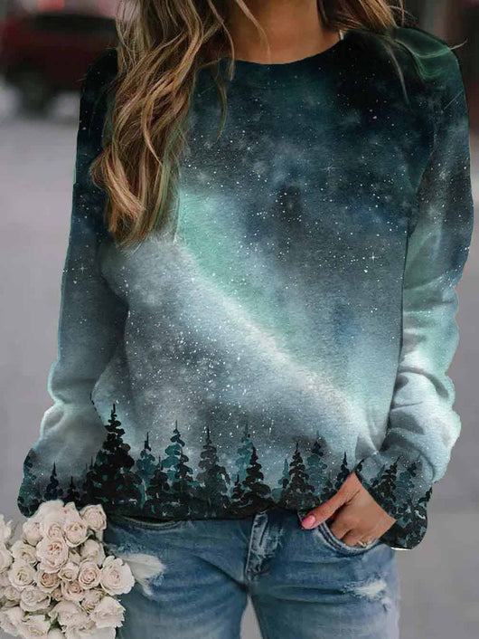 Blusa Cuello Alto Estampada Manga Larga para Mujer - Image 2