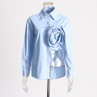 Blusa Floral 3D con Detalles Calados y Cortes Asimétricos - Image 19