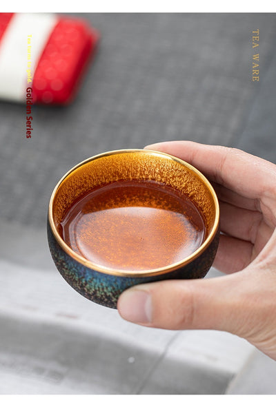 Juego de Té Jianzan con Dorado Colorido - Image 13
