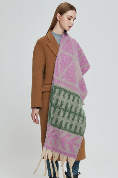 Pashmina de Otoño Invierno con Borlas - Tejido Grueso Europeo Estilo Moderno - Image 42