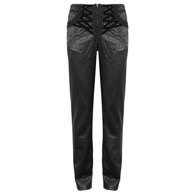 Pantalones de Vestir Rectos para Hombre con Cintura Simulada - Image 9