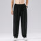 Pantalones Casuales Hombre Algodón y Lino Corte Recto Suelto