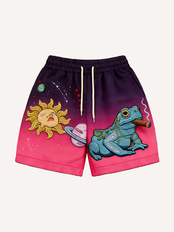 Shorts Retro Estampados Sueltos para Hombre - Image 3