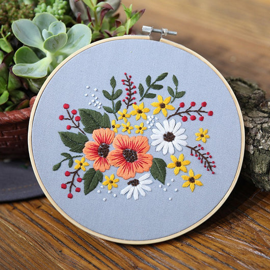 Kit de Costura para Cuadro Tridimensional con Flores Artesanales - Image 24