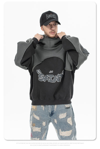 Sudadera con Capucha Acolchada de Terciopelo y Contraste de Colores - Image 18