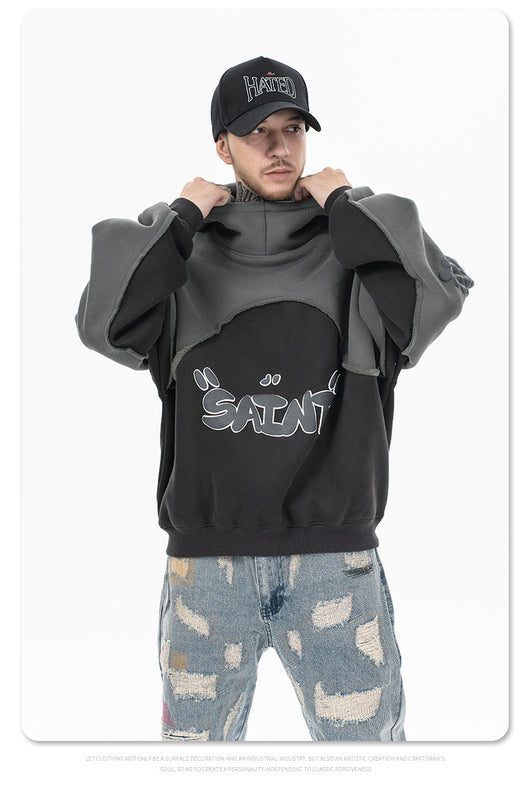 Sudadera con Capucha Acolchada de Terciopelo y Contraste de Colores - Image 18