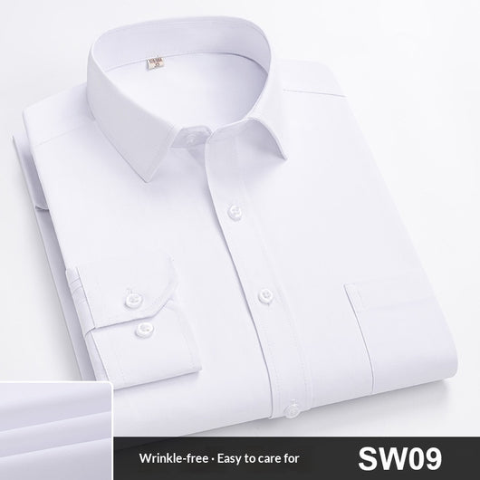 Camisa de Trabajo Manga Larga a Rayas Azules para Hombre - Image 11