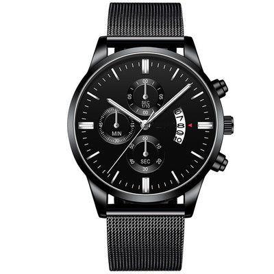 Reloj de Lujo para Hombre con Malla Metálica y Movimiento de Cuarzo - Image 9