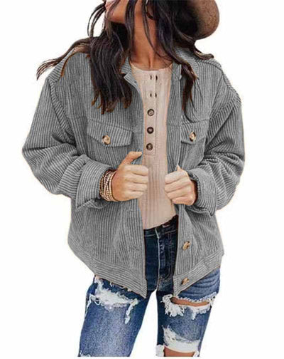 Cardigan de Terciopelo Suelto para Mujer - Abrigo Casual Otoño Invierno - Image 11