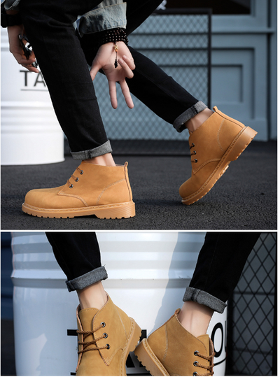 Botas Altas Retro con Cordones para Hombre - Estilo Outdoor - Image 9