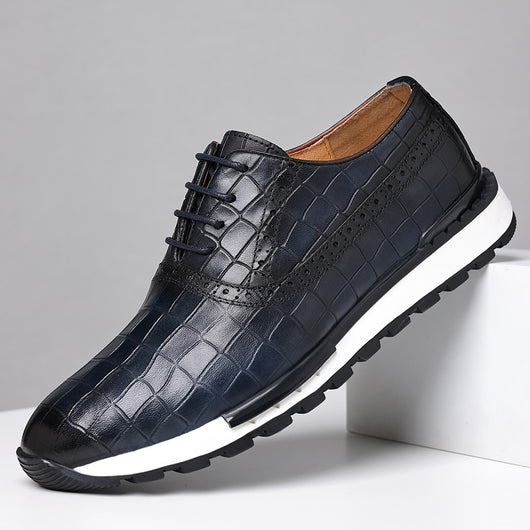 Zapatos de Cuero Nobuck para Hombre con Cordones Estilo Británico - Image 7