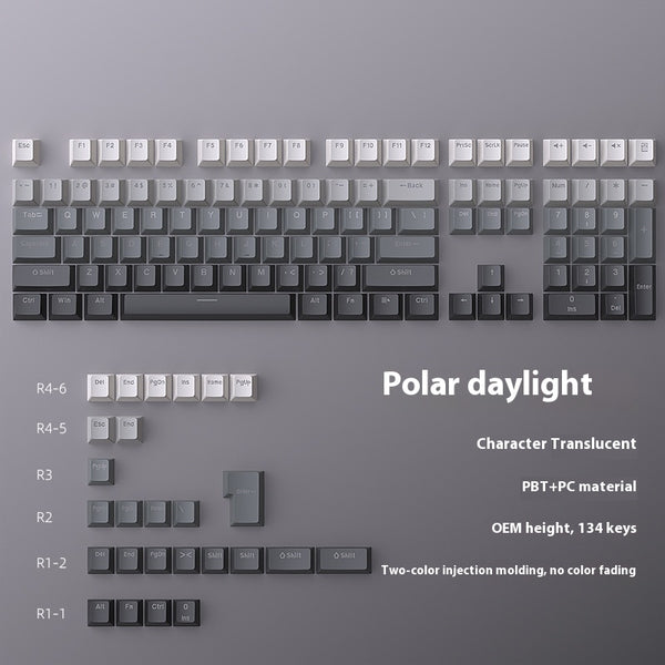 Tapa de Tecla Mecánica Luminosa con Grabado Degradado Polar