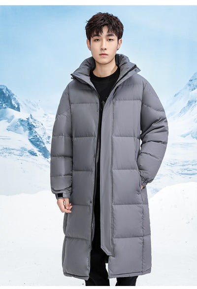 Abrigo Largo de Plumón de Pato Blanco para Hombre - Chaqueta Térmica Reforzada - Image 24