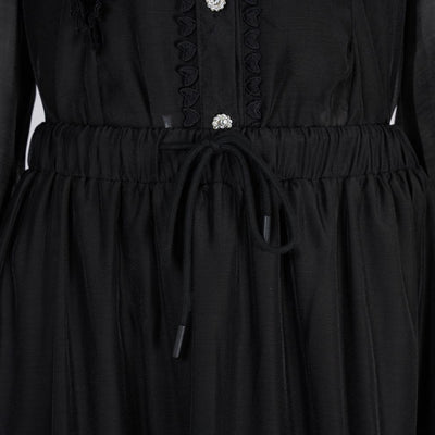 Conjunto de Blusa Manga Larga con Borde Lotus y Falda Midi Cintura Elástica - Image 27