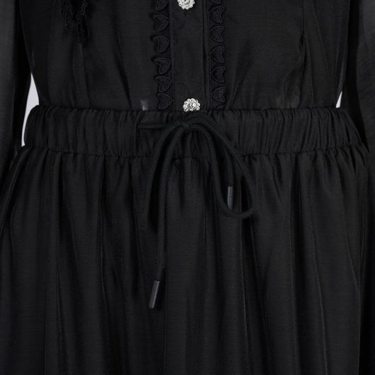 Conjunto de Blusa Manga Larga con Borde Lotus y Falda Midi Cintura Elástica - Image 27